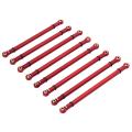 8pcs Cnc Aluminum Alloy Link Plastic Rod Kit for 1/10 Rc Car,red