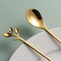 Coffee Spoon Set, Teaspoons, Creative Coffee Ice Cream Spoons, Gold
