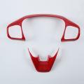 Car Steering Wheel Panel Cover Molding Trim Red