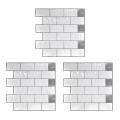 10x10 Inch Removable 3d Subway Wall Tiles (pack Of 4),for Kitchen