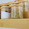 2x 3-tier Non-expandable Bamboo Spice Rack Step Shelf Organizer