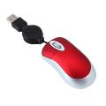 Usb Wired Mouse Cable Tiny Small Mouse for Windows 98(red)