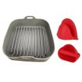 Air Fryer Silicone Pot Baking Basket Pizza Plate Grill Pot Kitchen A