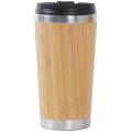 450ml Bamboo Stainless Steel Coffee Travel Mug with Leak-proof Cover