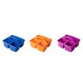 3pcs Portable Storage Caddies Box Plastic Divided Basket Bin B