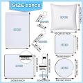52pc Sublimation Products Set Diy Blank Keychain Heat Transfer Pillow