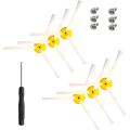 6pcs Spare Side Brushes for Roomba 500,600 and 700 Series - Screws