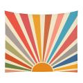 Sun Tapestry Boho Wall Hanging Rainbow Geometric Abstract 51 X 59inch