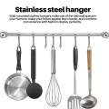 Kitchen Rail Rack Hanging Rack Stainless Steel 7 Sliding Hooks