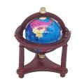 Dollhouse World Globe with Wooden Stand, Mini Globe Dollhouse Red