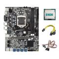 B75 Eth Mining Motherboard 8xpcie to Usb+g1630 Cpu+switch Cable
