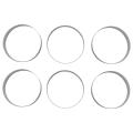 6 Pcs Stainless Steel Tartlet Mold Circle Cutter Pie Ring Cake Molds