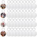 36 Pcs Sublimation Blank Keychains Kits with Heat Transfer Keychain