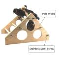 Triangular Wooden Stand for Pet Chickens, Perching Poles for Birds