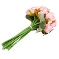 12pcs/lots Rose Flowers Wedding Bouquet Rose Silk(pink