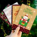 90pcs New Year's Card, Santa Claus Holiday, Foldable Blessing Card