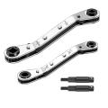 Refrigeration Service Wrench Set 3/8 X 1/4,5/16 X 1/4, Ratchet Wrench