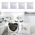 White Plain Sublimation Blanks Pillow Case Cushion Cover Pillowcase