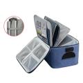 Large Capacity Document Storage Bag Box Pouch File Bag-navy