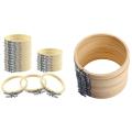 12 Pieces 7 Inch Wooden Bamboo Circle Cross Stitch Hoop Round Ring