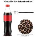4pcs 2.56in Leopard Car Coasters for Drinks Car Cup Pad Mat