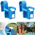 3pcs Plastic Water Cup Hanging Holder Swimming Pool Container Hook