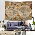 World Map Vintage Wanderlust Pirate Map Historical Atlas Tapestry