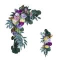 2 Piece Wedding Props Artificial Flower Arch Arrangement