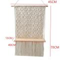 Bohemian Macrame Tapestry Rack Hand-woven Wall Hanging Flower Pot B