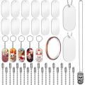 Dog Tags Blanks,51pcs Stamping Tag Necklace Set for Personalized Tags