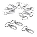 30 Pcs Keychain D-rings Snap Hook Lobsterswivel Keyring Clasp