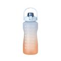 2l Large Capacity Water Bottle Straw Cup Outdoor Sports Bottle-c