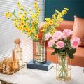 Glass Vase Hydroponic Home Decor Accessories Flower Vases Gold