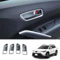 4pcs Matte Silver Door Handle Panel for Corolla Cross 2021 2022 Rhd