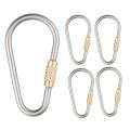 Camping Titanium Alloy Carabiner, Brass Hook with Lock