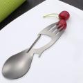 3 In 1 Camping Spoon Tableware Titanium Ultralight Stainless Steel