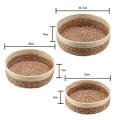 3pcs Rattan Wicker Basket Tray Set for Organizing Wicker Fruit Basket