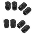 8 Pcs Black Metal Hexagon Auto Car Tyre Tire Valve Cap Cover