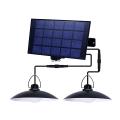 Solar Light Portable Camping Lamp Outdoor Double Head Cold White 20w
