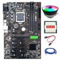 B250 Btc Mining Motherboard 12 Pci-e16x with G3930 Cpu+cooling Fan