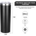 Stainless Steel Tumbler 20oz Double Wall Insulated Cups -black