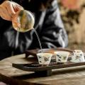 1pcs Paulownia Cup Holder Mat Tea Cup Tray Kung Fu Tea Set Wood Tray