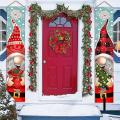 2pcs Christmas Outdoor Banner Hanging Sign Home Decoration Ornaments