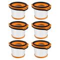 6 Pcs Replacement Filter for Shark Wandvac System Wv360 Ws620 Ws630