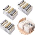 Drawer Organizer, 3 Pcs for Bra Socks Scarves Jeans 7 Compartments