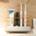 Toilet Rack Light Luxury Electric Toothbrush Holder Swing White