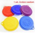 4 Pack Pet Food Can Covers Silicone Can Lids - One Size Fit 3