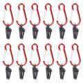 12 Pcs Universal Tent Clip with Carabiner for Outdoor Camping Garden