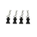 4pcs R-type Body Shell Clips Pin with Aluminum Mount Set,black