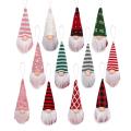 Christmas Knitted Faceless Doll Ornaments for Home Xmas Tree Pendants